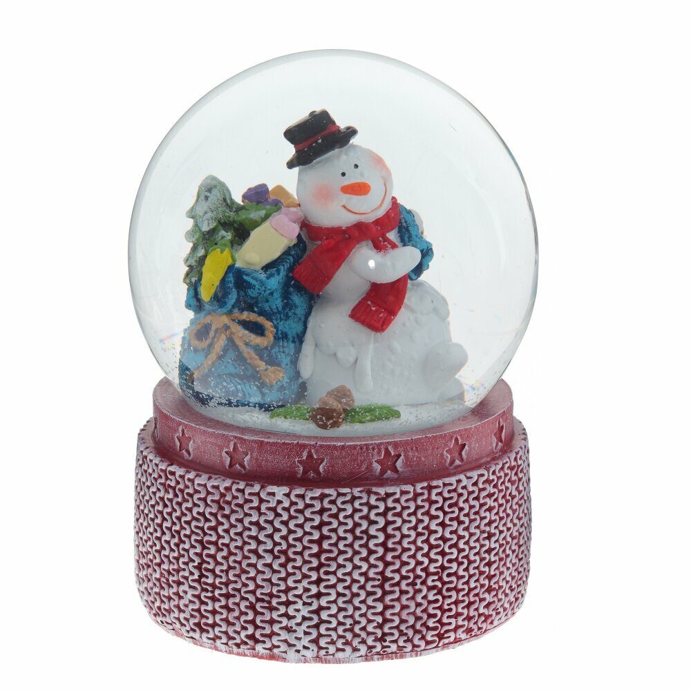 Снежный шар с музыкой Новый год (вьюга), D 10 см, 10х10х14 см KSM-791949