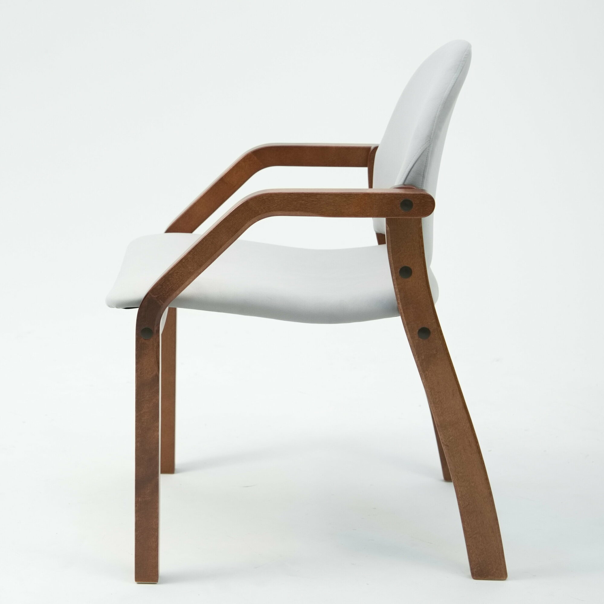 Стул кресло для кухни Джуно 2.0 мягкое, массив дерева (орех/серый Velutto 51) Мебиатор - фотография № 5