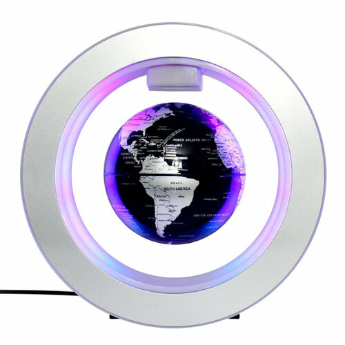 Глобус левитирующий (парящий) на подставке, с подсветкой, ночник, светильник декоративный