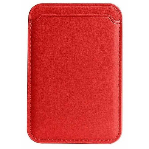 Картхолдер MagSafe Leather Wallet для Apple iPhone, с анимацией, красный