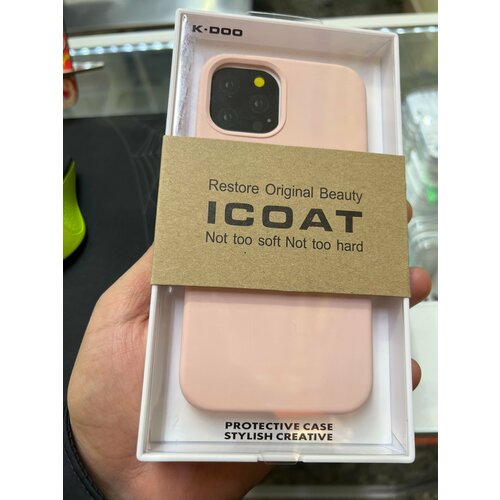 Силиконовый чехол K-DOO iCoat для Iphone 12/12 Pro . Бежевый