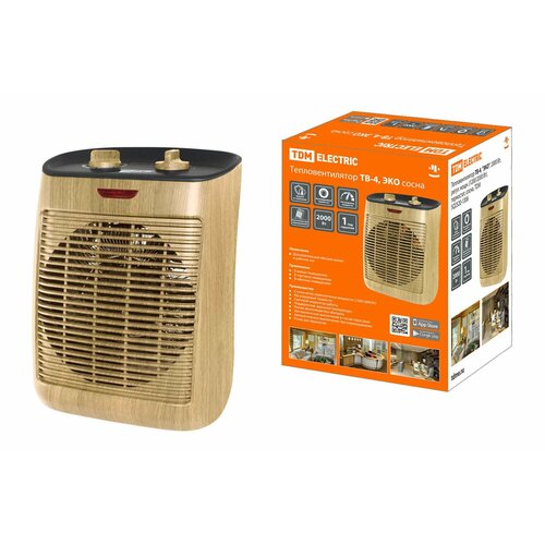 TDM Тепловентилятор ТВ-4 ЭКО 2000 Вт регул мощн 12002000 Вт термостат сосна TDM 318100₽