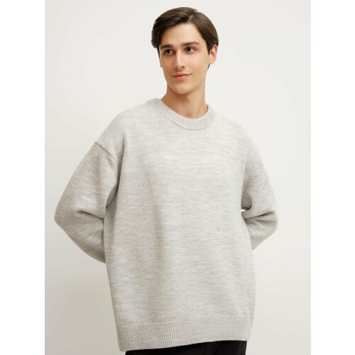 Свитер WEME, размер L-XL, серый свитер мужской оверсайз с вырезом лодочкой уличный пуловер контрастной расцветки в стиле харадзюку свободный свитер с завязками для пар
