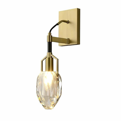 Настенный светильник Delight Collection Wall lamp 8960-1W brass/clear