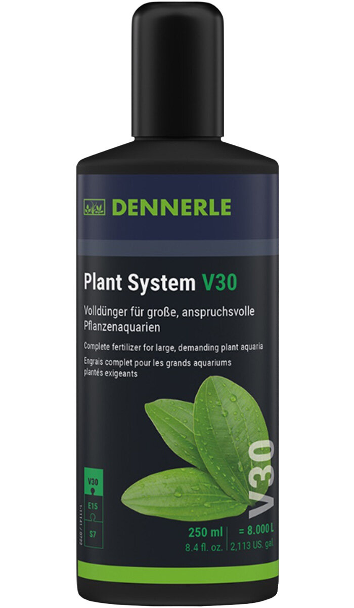 Удобрение профессиональное высококонцентрированное Dennerle Plant System V30 250 мл (1 шт)