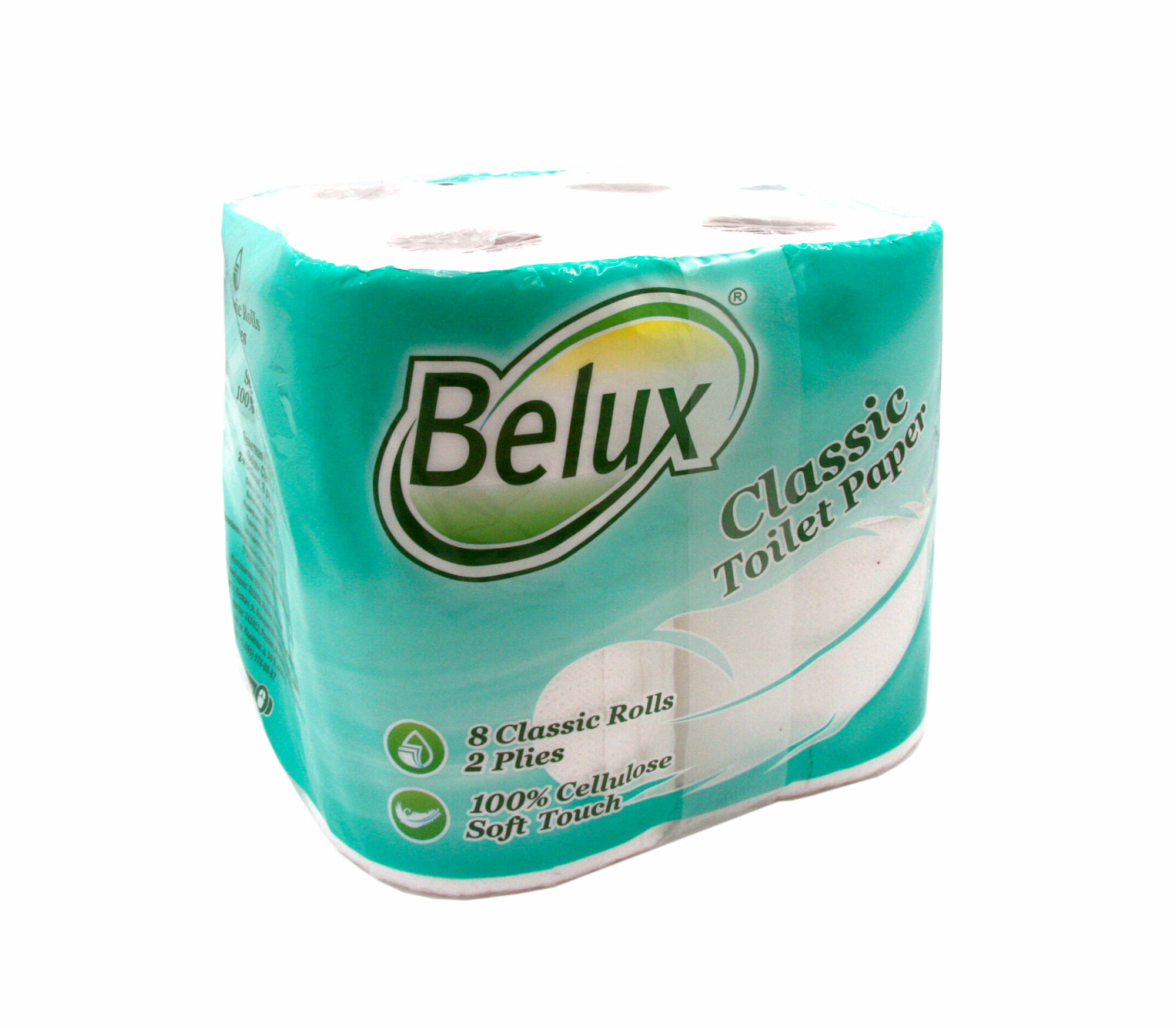 Туалетная бумага «Belux Classic» 2 слоя 8 рулонов белая