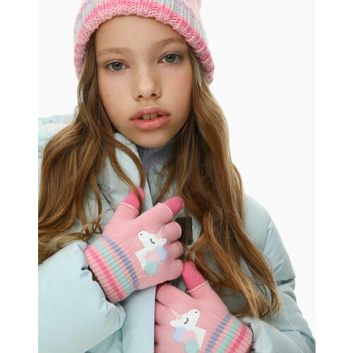 Перчатки Gloria Jeans зимние, размер 2-5л, розовый