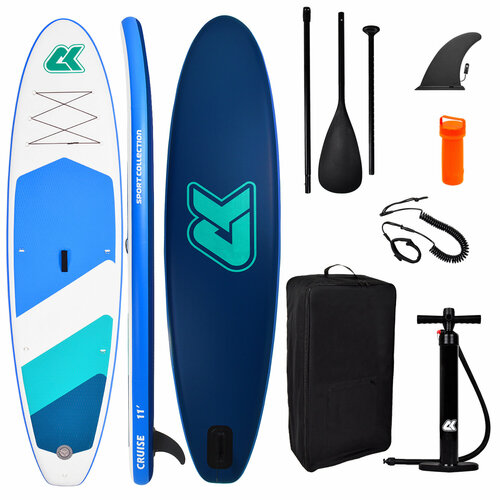 Надувная SUP-доска Сапборд (SUP board) CK-11 WHITE/BLUE