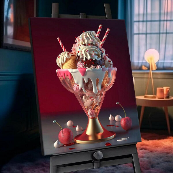 Картина по номерам с кристаллами из хрусталя Molly SHR0541 Мороженое фэнтези 40х50 см