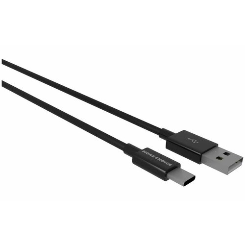 Дата-кабель More choice USB 2.1A для Type-C K24a TPE 1м (Black) дата кабель morechoice usb 2 1a для type c k24a tpe 1м white