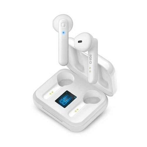 Наушники SBS TWS TWIN HOP LCD Bluetooth 50 с зарядным кейсом 300мАч белый TEEARLCDTWSBTW 406700₽