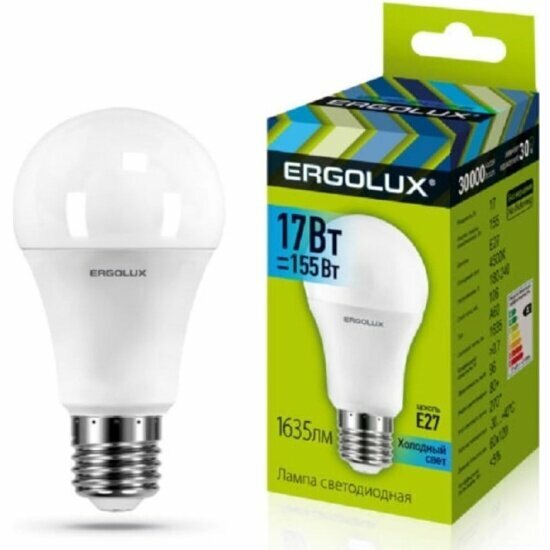 Светодиодная лампа Ergolux LED-A60-17W-E27-4K