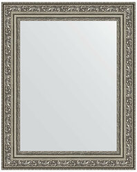 Зеркало настенное EVOFORM в багетной раме виньетка состаренное серебро, 40х50 см, для гостиной, прихожей, кабинета, спальни и ванной комнаты, BY 3008