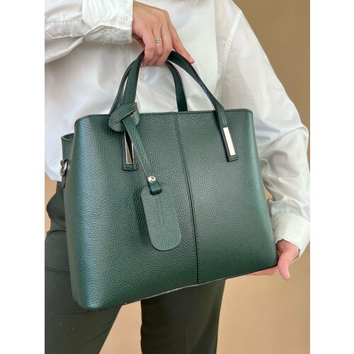 фото Сумка sefaro, фактура зернистая, зеленый