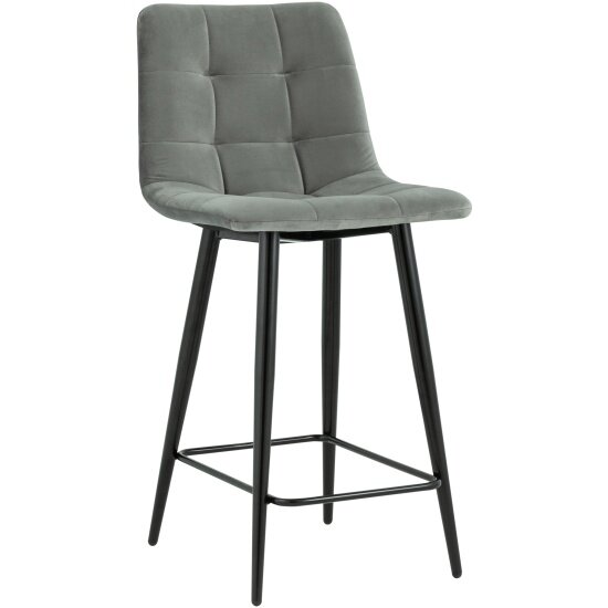 Стул полубарный Stool Group Джанго велюр серый