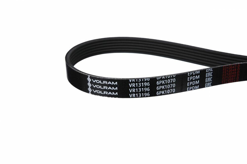 Ремень приводной Volram VR13196 поликлиновый Skoda Octavia 2; VW Passat Alltrack B7/ Variant/ Polo