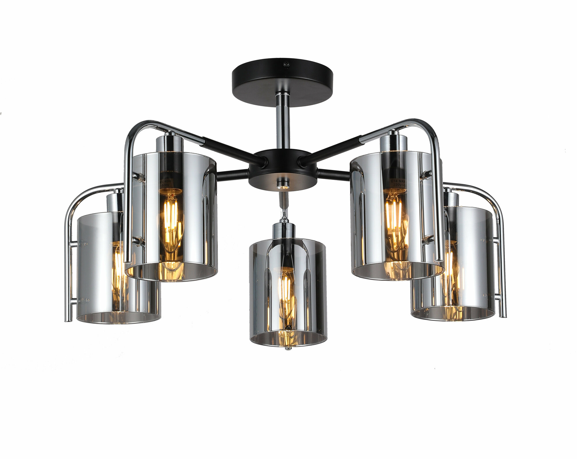 Люстра на штанге Escada 671/5P Black/Gold - фото №3