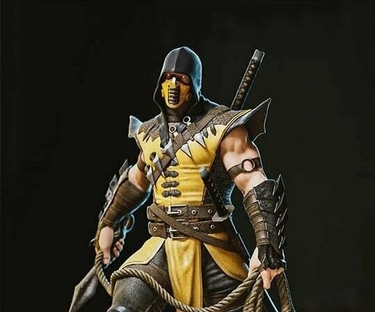 Миниатюра для коллекционирования по вселенной Мортал Комбат Скорпион (Mortal Kombat Scorpion)