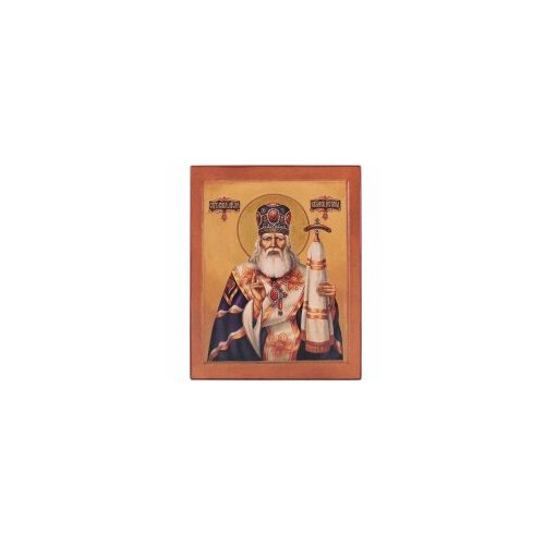 Икона Свт. Лука 18х14 СЛ-49 прямая печать по левкасу, золочение #148260