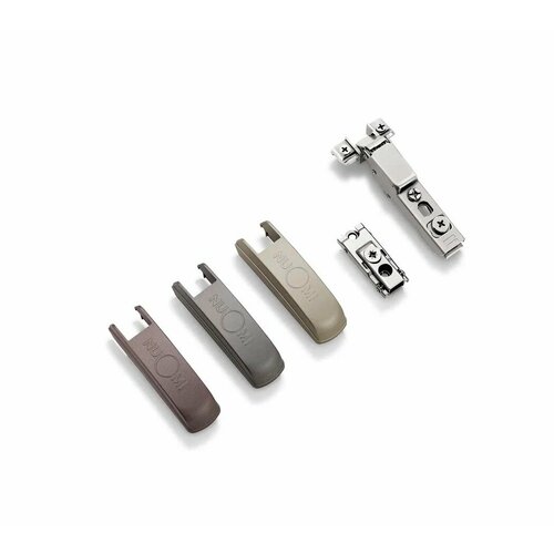 Петля мебельная Nuomi с прямой ответной планкой для алюм. фасада 105 градусов, Полунакладная