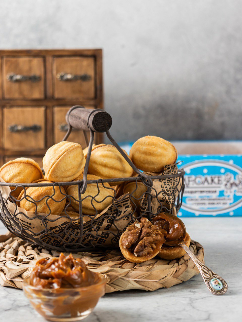 Печенье сдобное Орешки с варёной сгущёнкой и грецким орехом,1 кг - фотография № 2