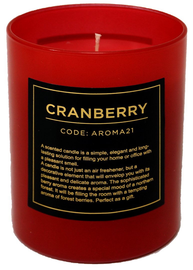 Свеча ароматическая «Cranberry» цвет красный