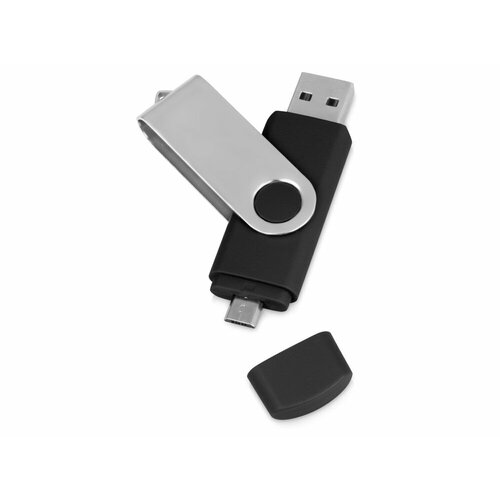 USB/micro USB-флешка 2.0 на 16 Гб «Квебек OTG», черный