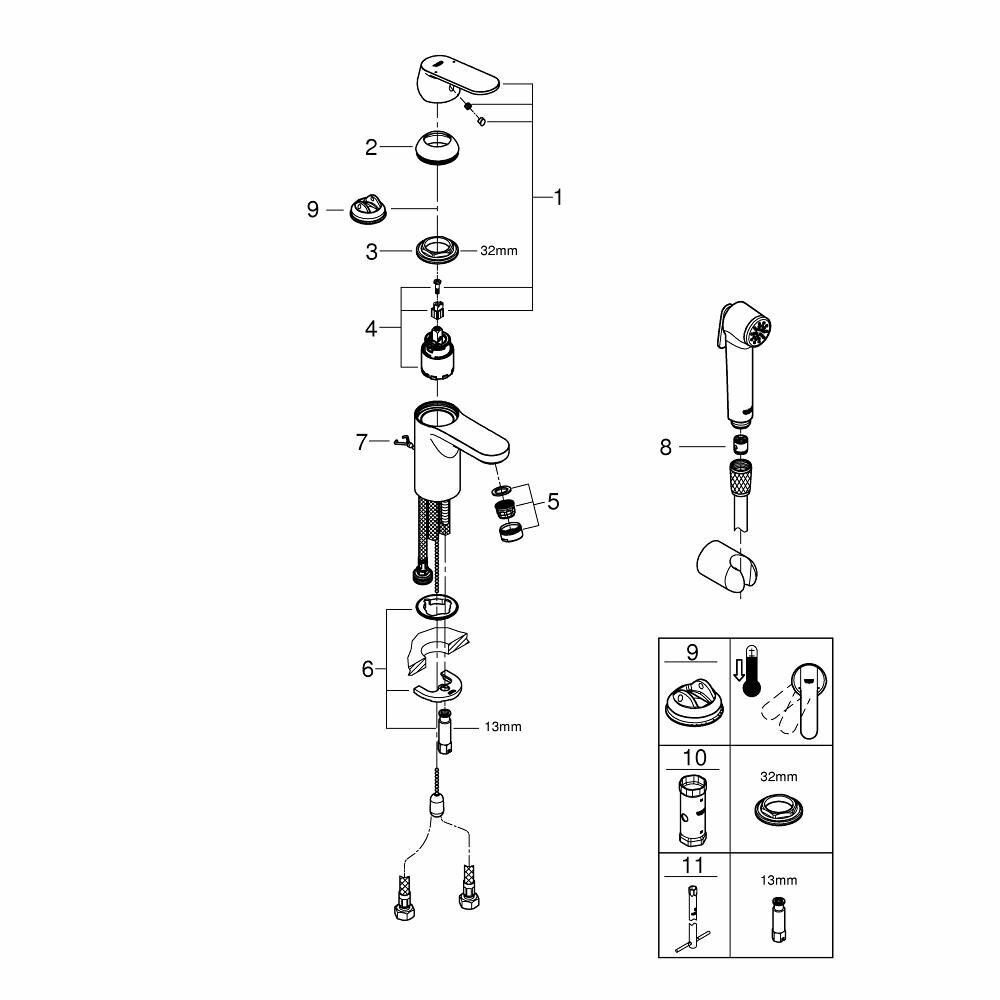 Смеситель для раковины GROHE - фото №10