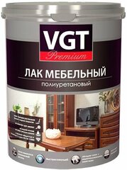 Лак Мебельный Полиуретановый VGT Premium 9л Глянцевый / ВГТ Премиум.