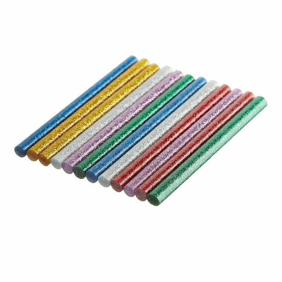 Стержни цветные с блестками для клеевого пистолета 11 мм*180mm, набор из 5 шт