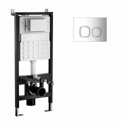 Система инсталляции WAVE двухрежимная квадратная кнопка A3 хром механика 17920₽