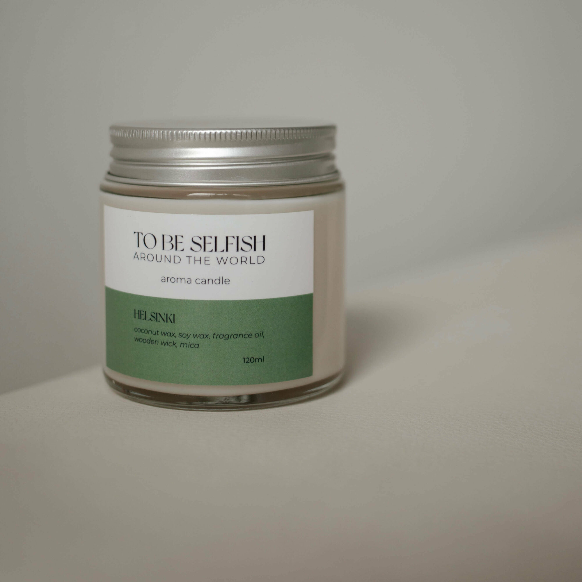 Арома-свеча to be selfish "Helsinki" с ароматом финской сауны, 120 мл — фото 1