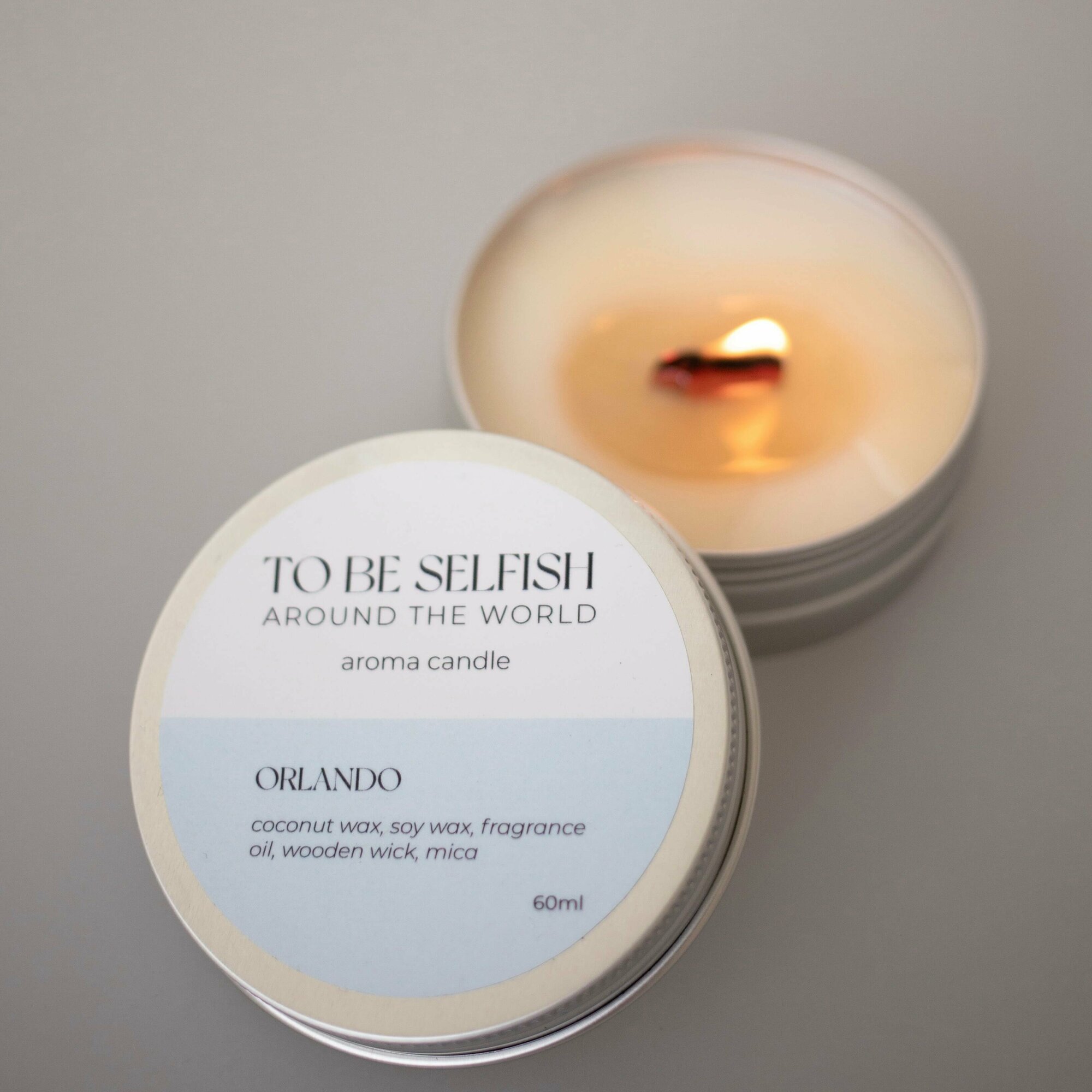 Арома-свечи to be selfish "Orlando" с ароматом молочного коктейля, 60 мл — фото 1