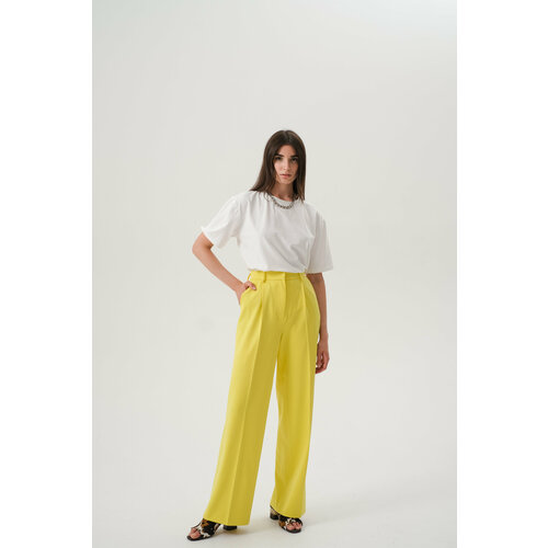 фото Брюки solovyeva, размер m, желтый