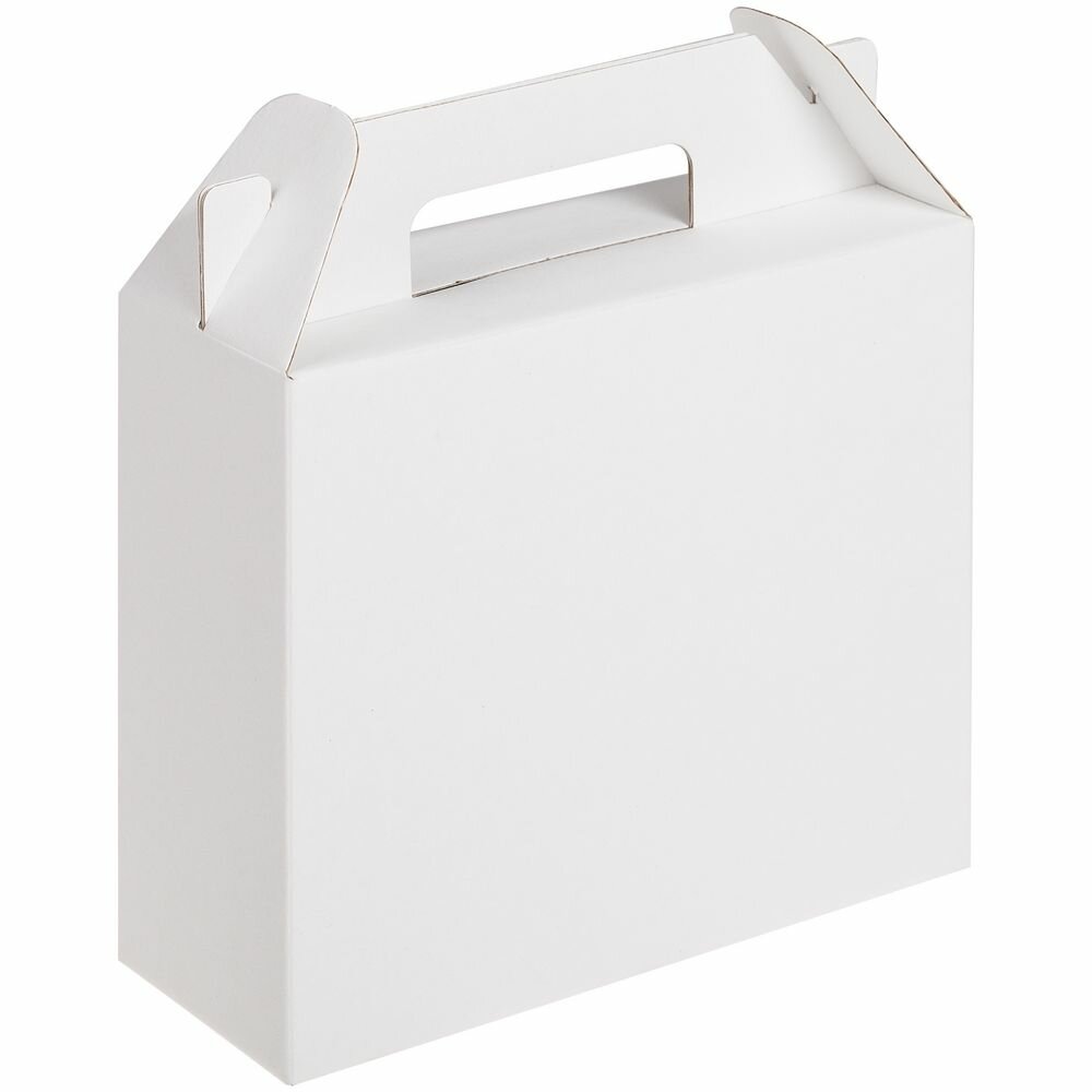 Коробка In Case M, белая, 26,3х27х9,2 см, внутренние размеры 26х21х9 см, микрогофрокартон