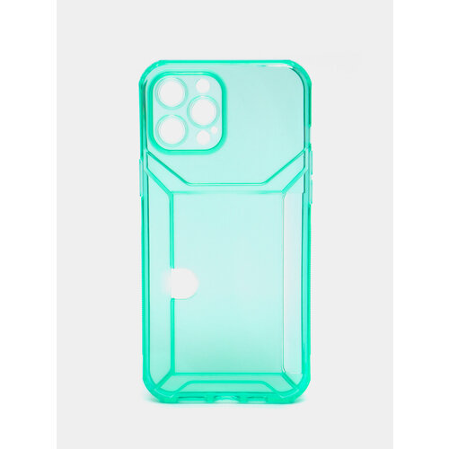 Чехол для iPhone XR с карманом для карт прозрачный