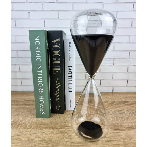 Часы песочные 60 минут, черный песок 30x10x10см