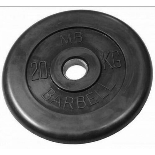 фото Диск обрезиненный mb-pltb51-20 кг, 51 мм mb barbell