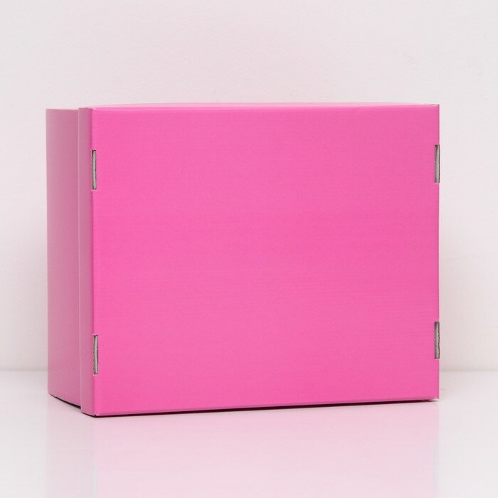 Складная коробка, розовая , 31,2 х 25,6 х 16,1 см набор 2 шт 9870067