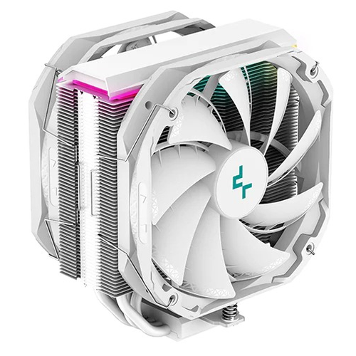 Разное Deepcool LGA20XX/1700/1200/115X/AM5/AM4 (8шт/кор, TDP 220W, PWM, ARGB Led, DUAL Fan 140mm, 5 тепл. Трубок, белый) RET