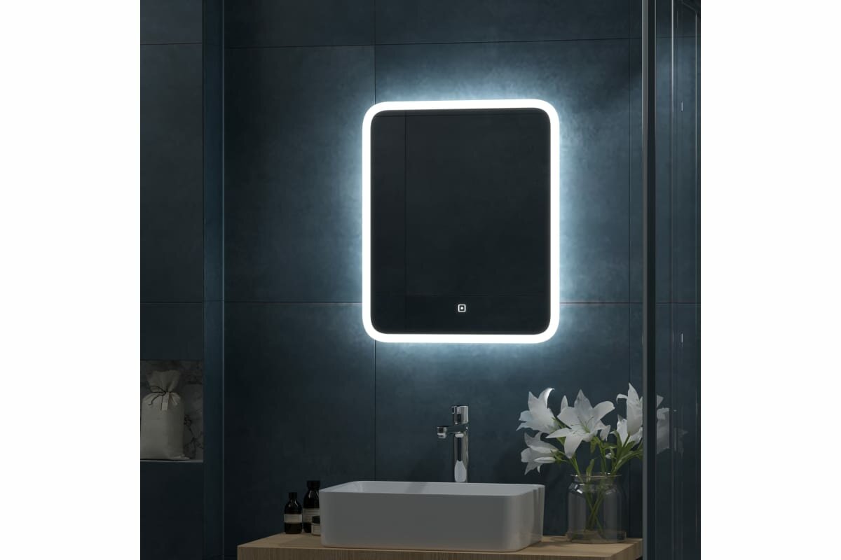 Зеркало с подсветкой в ванную комнату настенное сенсорное 60*80 см - фотография № 19