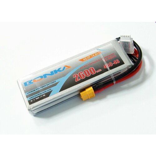 Аккумулятор LiPo Bonka 2600мАч 45C 14.8V BK-2600-45-4S