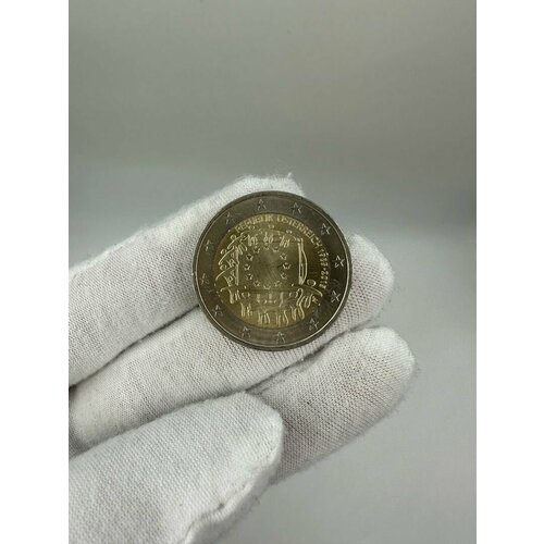 Монета Австрия 2015 год 30 лет Флагу Биметалл! UNC 1984 монета андорра 1984 год 2 динера серна биметалл биметалл unc