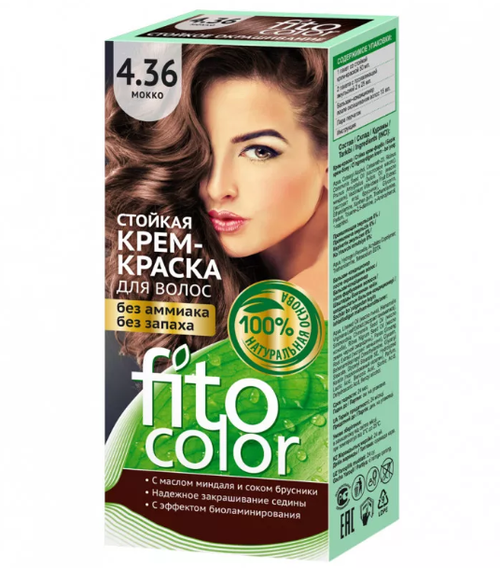 Краска для волос Fitocolor тон 4.36 Мокко 115мл
