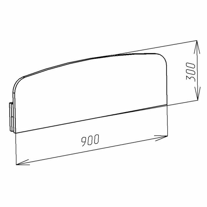 Бортик для кровати съемный Твист-1, 900х50х300, Бодега светлый
