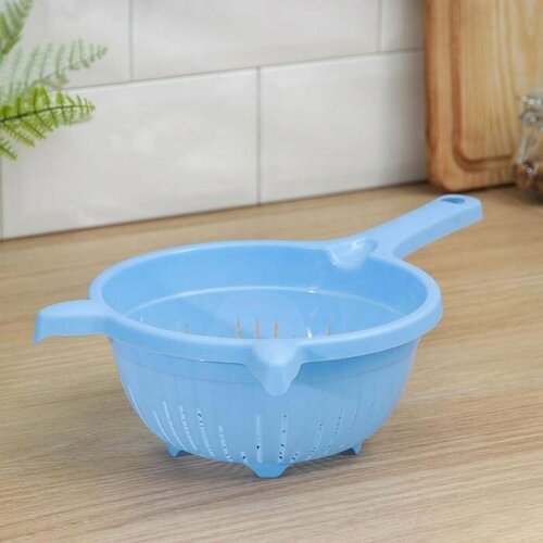 Дуршлаг кухонный, 1,6 л, d=19 см, цвет микс (комплект из 16 шт)