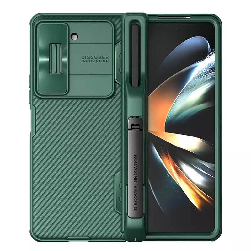 Противоударный чехол Nillkin CamShield Fold Case (с держателем для ручки) для Samsung Galaxy Z Fold 5 5G черный