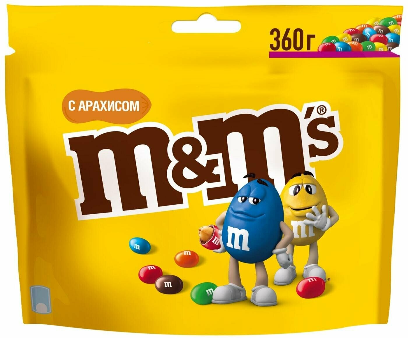 Драже M&Ms с арахисом 360г 2 шт