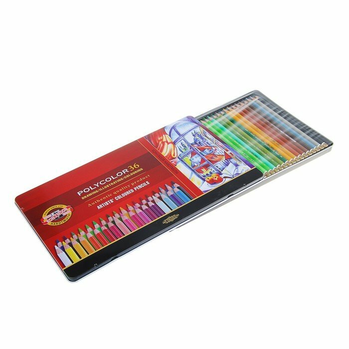 Карандаши цветные художественные Polycolor 3825, 36 цветов KOH-I-NOOR - фото №7