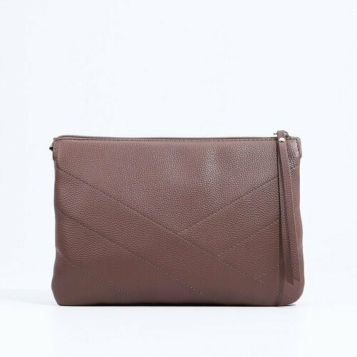 фото Сумка кросс-боди richet, фактура стеганая, коричневый